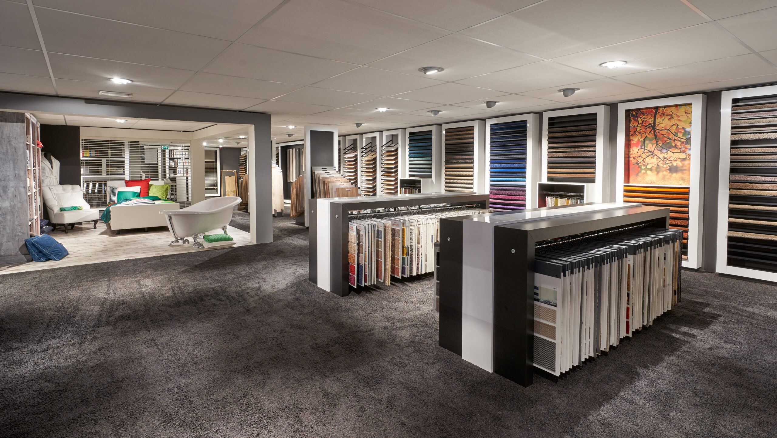 Blaauw Woonidee tapijt