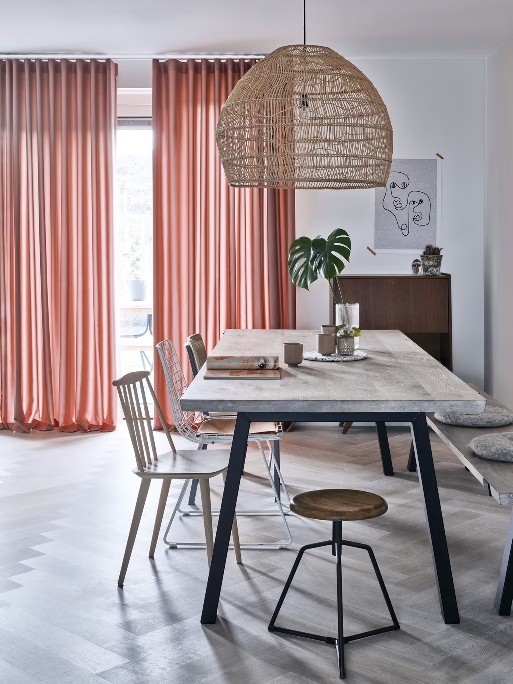 eetkamer gordijnen